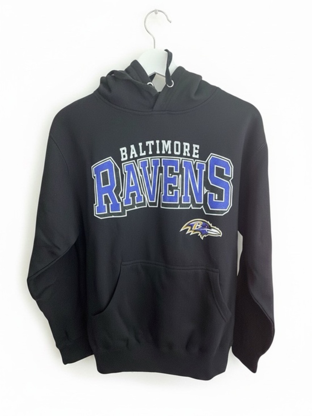 Baltimore Ravens Starter Black Hooded Pullover Sweatshirt
